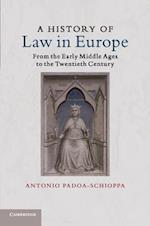 A History of Law in Europe