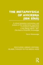 'Metaphysica' of Avicenna (ibn Sina)