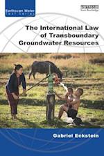 International Law of Transboundary Groundwater Resources