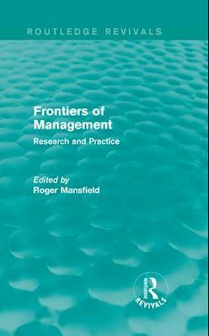 Frontiers of Management (Routledge Revivals)