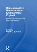 Homosexuality in Renaissance and Enlightenment England