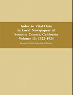 Index to Vital Data in Local Newspapers of Sonoma County, California, Volume 13