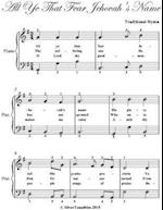 All Ye That Fear Jehovah's Name Easy Piano Sheet Music