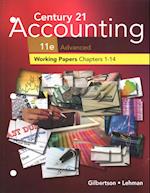 Print Student Working Papers (Chapters 1-14) for Century 21 Accounting:  Advanced, 11th