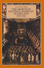 Growth of Political Stability in England 1675-1725