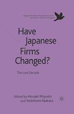 Have Japanese Firms Changed?