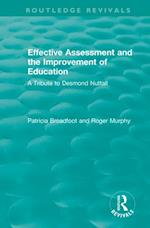 Effective Assessment and the Improvement of Education