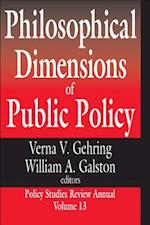 Philosophical Dimensions of Public Policy