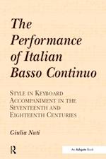 The Performance of Italian Basso Continuo