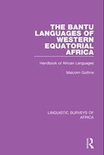 The Bantu Languages of Western Equatorial Africa