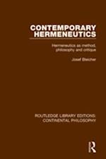 Contemporary Hermeneutics