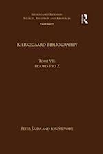 Volume 19, Tome VII: Kierkegaard Bibliography