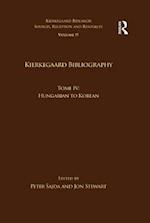 Volume 19, Tome IV: Kierkegaard Bibliography