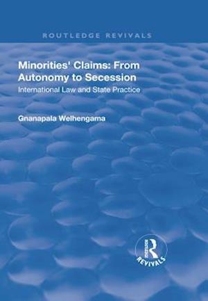 Minorities'' Claims: From Autonomy to Secession