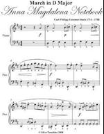 March In D Major Anna Magdalena Notebook - Easy Piano Sheet Music