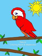 Nature Coloring Book & Watercolor