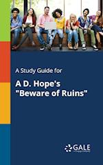 A Study Guide for A D. Hope's "Beware of Ruins"