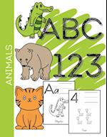 Animal ABC-123 Learning Coloring Book 