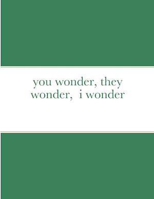 you wonder, they wonder,  i wonder