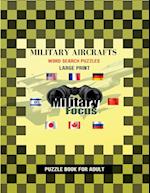 Military Aircrafts Word Search Puzzles - Large Print