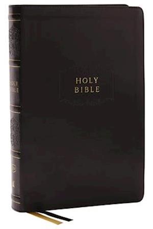 KJV Holy Bible, Center-Column Reference Bible, Leathersoft, Black, 73,000+ Cross References, Red Letter, Thumb Indexed, Comfort Print