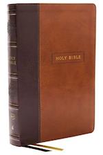 KJV Holy Bible, Center-Column Reference Bible, Leathersoft, Brown, 73,000+ Cross References, Red Letter, Thumb Indexed, Comfort Print: King James Version