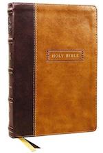 Kjv, Center-Column Reference Bible with Apocrypha, Leathersoft, Brown, 73,000 Cross-References, Red Letter, Thumb Indexed, Comfort Print