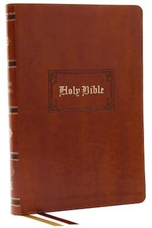 KJV Bible, Giant Print Thinline Bible, Vintage Series, Leathersoft, Tan, Red Letter, Thumb Indexed, Comfort Print