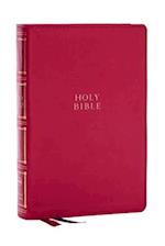 NKJV, Compact Center-Column Reference Bible, Leathersoft, Dark Rose, Red Letter, Comfort Print