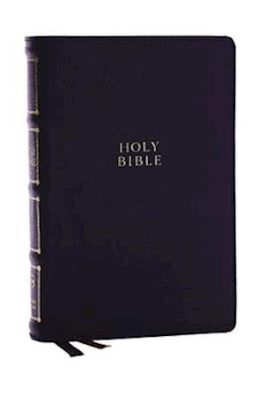 Nkjv, Compact Center-Column Reference Bible, Genuine Leather, Black, Red Letter, Comfort Print