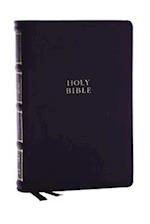 Nkjv, Compact Center-Column Reference Bible, Genuine Leather, Black, Red Letter, Thumb Indexed, Comfort Print