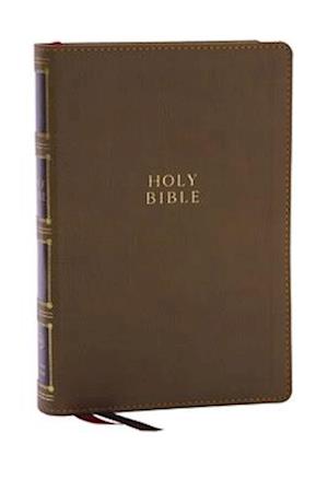 KJV Holy Bible: Compact Bible with 43,000 Center-Column Cross References, Brown Leathersoft, Red Letter, Comfort Print (Thumb Indexing): King James Version