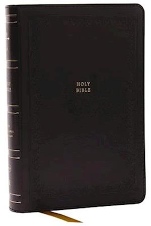NKJV, Compact Paragraph-Style Reference Bible, Leathersoft, Black, Red Letter, Comfort Print