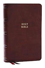 NKJV, Single-Column Reference Bible, Verse-by-verse, Leathersoft, Brown, Red Letter, Comfort Print