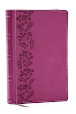 NKJV Holy Bible, Personal Size Large Print Reference Bible, Pink, Leathersoft, 43,000 Cross References, Red Letter, Thumb Indexed, Comfort Print: New King James Version