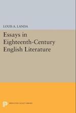 Essays in Eighteenth-Century English Literature