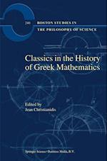 Classics in the History of Greek Mathematics