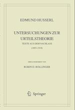 Edmund Husserl. Untersuchungen zur Urteilstheorie