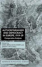 Authoritarianism and Democracy in Europe, 1919-39