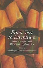 From Text to Literature