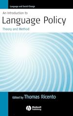 An Introduction to Language Policy – Theory and Method