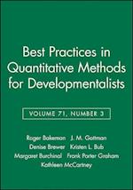 Best Practices in Quantitative Methods for Developmentalists