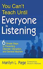 You Can’t Teach Until Everyone Is Listening