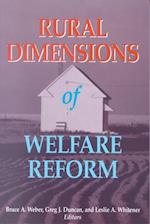 Rural Dimensions of Welfare Reform