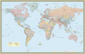 World Map-Laminated