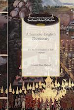 A Siamese-English Dictionary 