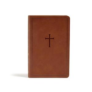 CSB Personal Size Bible, Brown Leathertouch