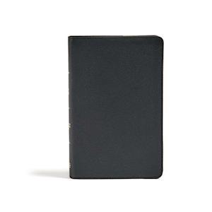 CSB Personal Size Bible, Black Genuine Leather