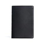 CSB Personal Size Giant Print Bible, Black Genuine Leather