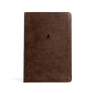 CSB Personal Size Giant Print Bible, Brown Leathertouch